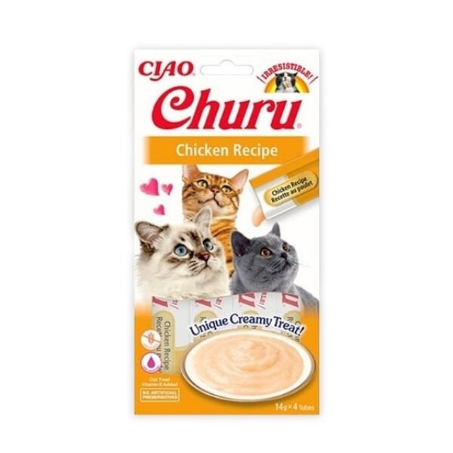 Inaba Ciao Churu Cream Tavuklu Sıvı Kedi Ödül Maması 14 Gr 4 Adet