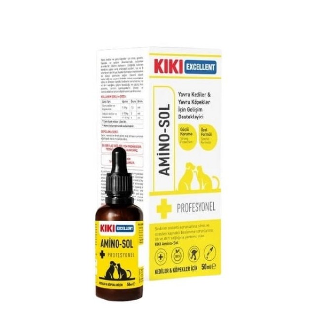 Kiki Excellent Amino-Sol Gelişim Destekleyici Yavru Kediler ve Köpekler için Şurup 50 Ml