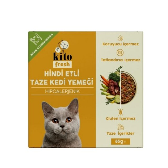 Kito Fresh Kuzu Etli Hipoalerjenik Taze Kedi Yemeği 85 Gr