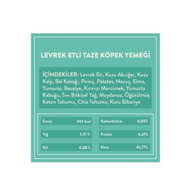 Kito Fresh Levrek Etli Hipoalerjenik Taze Köpek Yemeği 250 Gr