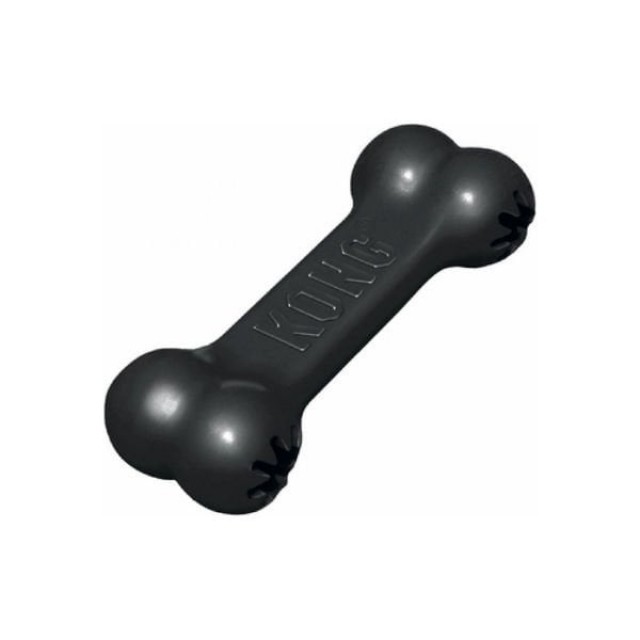 Kong Kemik Şeklinde Kauçuk Köpek Oyuncağı Medium 18 Cm Siyah