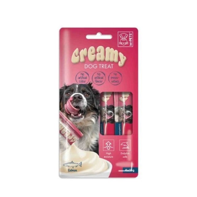 M-Pets Creamy Somonlu Sıvı Köpek Ödül Maması 15 Gr 4 Adet