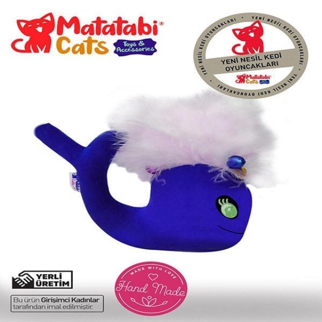 Matatabi Cats Whali Kedi Oyuncağı Mavi 15 Cm