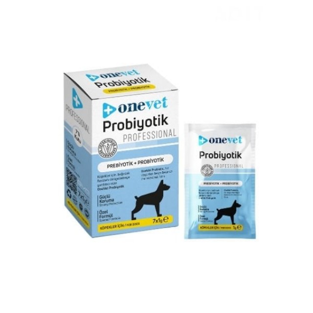 OneVet Sindirim ve Bağışıklık Güçlendirici Köpekler için Probiyotik Saşe 1 Gr 7 Adet OneVet Sindirim ve Bağışıklık Güçlendirici Köpekler için Probiyotik Saşe 1 Gr 7 Adet