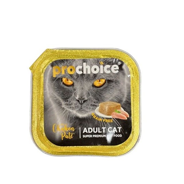 Prochoice Adult Pate Tavuklu Alu Tray Yetişkin Konserve Kedi Maması 1 Adet 100 Gr