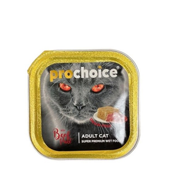 Pro Choice Adult Pate Biftekli Yetişkin Konserve Kedi Maması 100 Gr 1 Adet