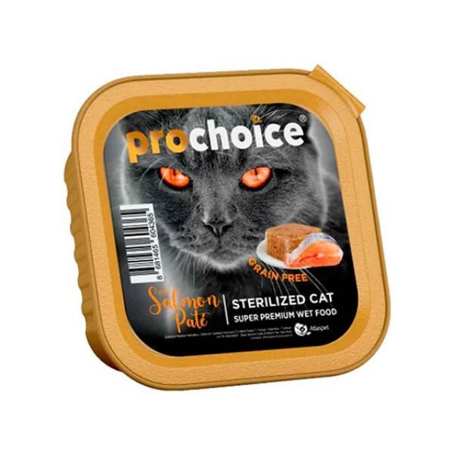 Pro Choice Adult Pate Somonlu Kısırlaştırılmış Konserve Kedi Maması 100 Gr 1 Adet