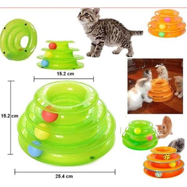 Petzz Ray Kulesi 3 Katlı Kedi Oyuncak Mavi 25-15x15.2 Cm