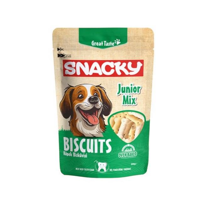 Snacky Junior Mix Diş Temizliği Destekleyici Yavru Köpek Ödül Bisküvisi 1 Adet 200 Gr