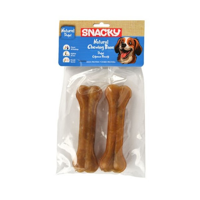 Snacky Natural Preslenmiş Yüksek Proteinli Köpek Çiğneme Kemiği 2 Adet 95 Gr