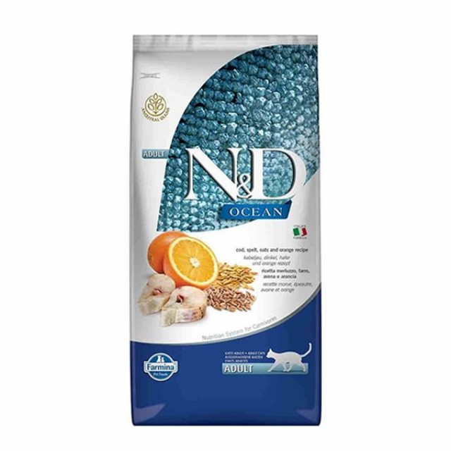 N&D Ocean Morina Balıklı ve Portakallı Kedi Maması 10 Kg