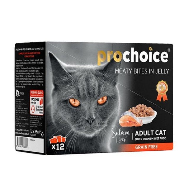 Pro Choice Somon ve Cigerli Family Pack Konserve Kedi Maması 12 Adet 85 Gr