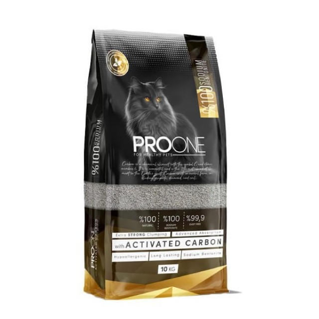 Pro One Hypoallergenic Aktif Karbonlu İnce Taneli Sodyum Bentonit Kedi Kumu 10 Kg