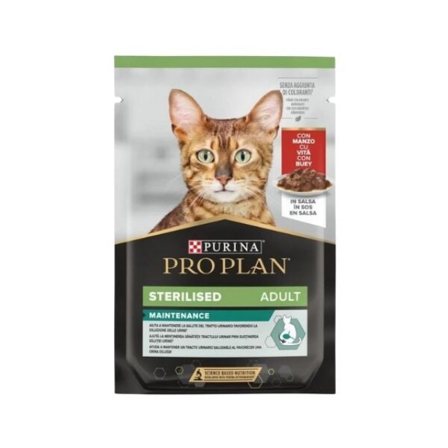 Pro Plan Sığır Etli Pouch Kısırlaştırılmış Konserve Kedi Maması 85 Gr 1 Adet