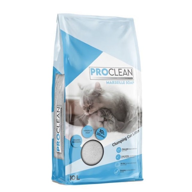 ProClean Marsilya Sabun Kokulu Topaklanan Kedi Kumu Kalın Taneli 10 Lt ProClean Marsilya Sabun Kokulu Topaklanan Kedi Kumu Kalın Taneli 10 Lt