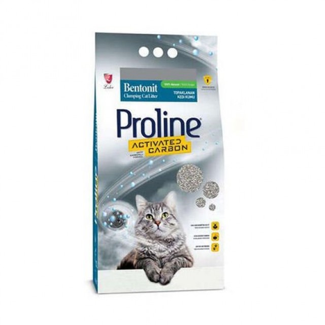 Proline Aktif Karbonlu Topaklanan Doğal Kedi Kumu 5 Lt