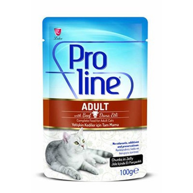 Proline Dana Etli Pouch Jelly Yetişkin Kedi Konservesi 100 Gr