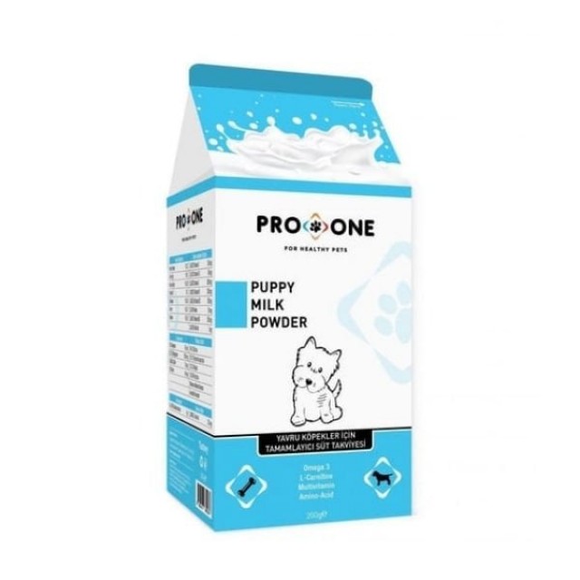 ProOne Puppy Milk Powder Yavru Köpekler için Tamamlayıcı Süt Takviyesi 200 Gr