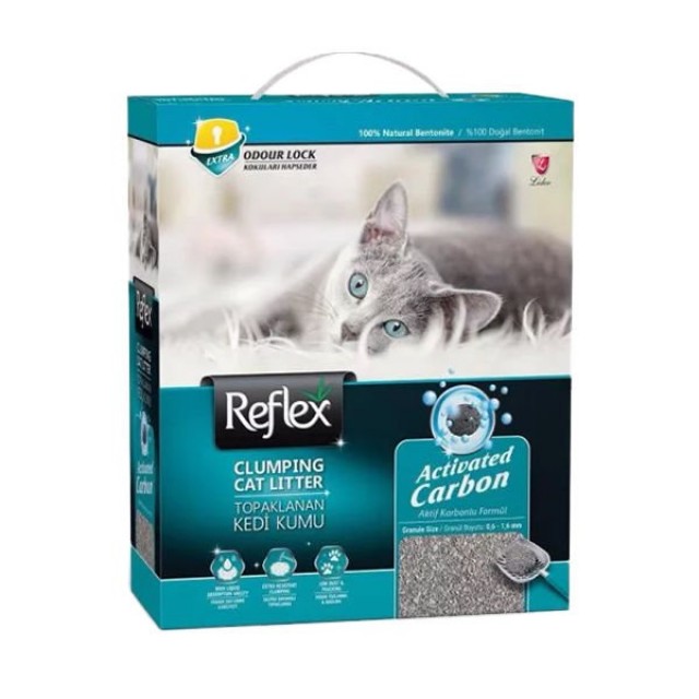 Reflex Aktif Karbonlu Doğal Topaklanan Kedi Kumu 10 Lt Reflex Aktif Karbonlu Doğal Topaklanan Kedi Kumu 10 Lt