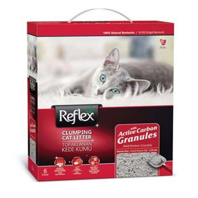 Reflex Granül Aktif Karbonlu Topaklanan Kedi Kumu 6 Lt Reflex Granül Aktif Karbonlu Topaklanan Kedi Kumu 6 Lt