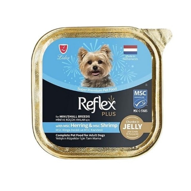 Reflex Plus Ringa Balıklı ve Karidesli Küçük Irk Konserve Yetişkin Köpek Maması 85 Gr