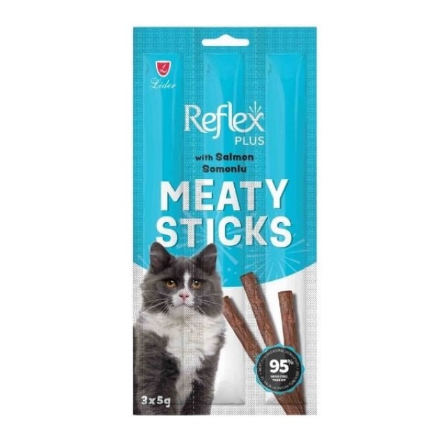 Reflex Plus Somonlu Stick Yetişkin Kedi Ödül Maması 3 Adet 5 Gr