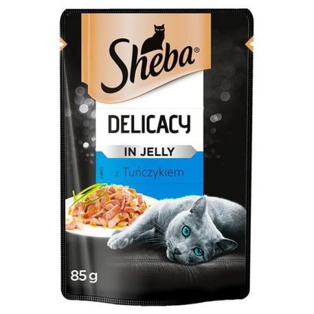 Sheba Pouch Jöle İçinde Ton Balıklı Yetişkin Kedi Konservesi 85 Gr