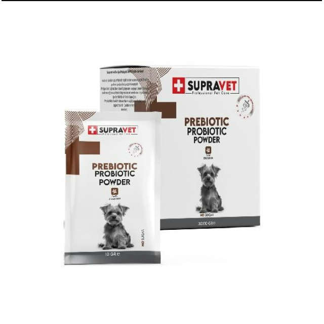 Supravet Bağışıklık Güçlendirici Köpekler için Toz Probiyotik ve Prebiyotik Takviyesi 30 Adet 10 Gr Supravet Bağışıklık Güçlendirici Köpekler için Toz Probiyotik ve Prebiyotik Takviyesi 30 Adet 10 Gr