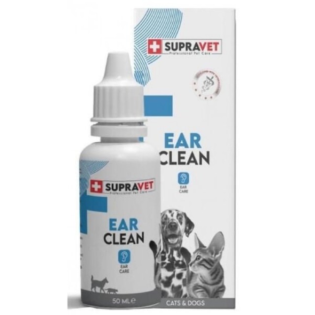 Supravet Ear Clean Kedi ve Köpek Kulak Temizleme Solüsyonu 50 Ml