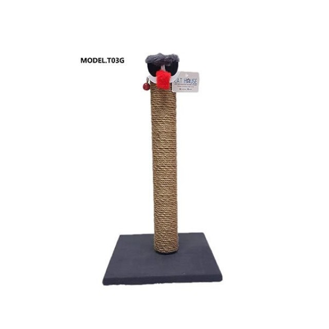 Cat Hause T03 Palyaço Kedi Tırmalama Tahtası Gri 28x28x52 Cm