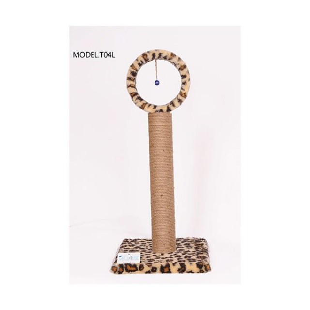 Cat Hause T04 Çember Yuvalı Kedi Tırmalama Tahtası Leopar 76 Cm