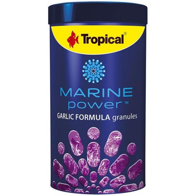 Tropical Marine Power Garlic Formula Granules Deniz Balıkları için Sarımsak Katkılı Balık Yemi 250 Ml 150 Gr