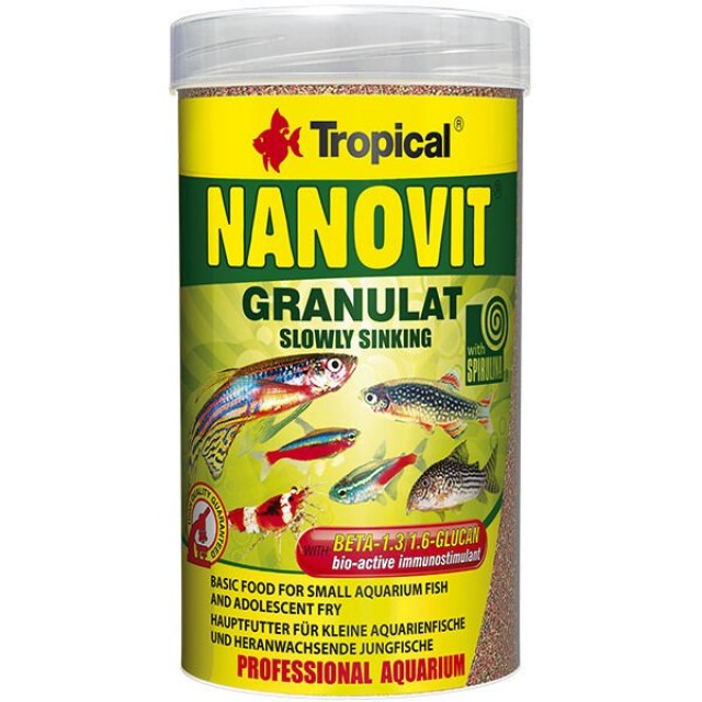 Tropical Nanovit Granulat Tetra Balıkları için Granül Balık Yemi 100 Ml 70 Gr