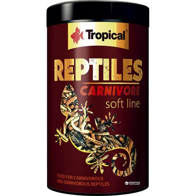 Tropical Reptiles Carnivore Soft Etobur ve Omnivor Sürüngenler için Yem 1000 Ml 260 Gr