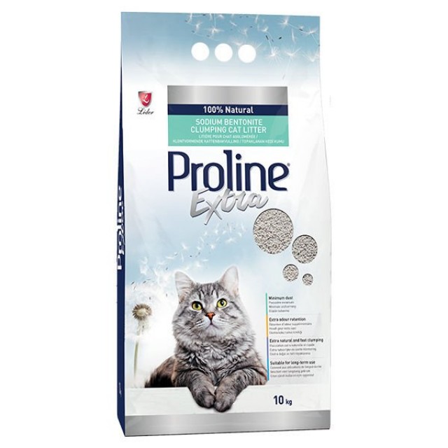Proline Extra Bentonit Topaklanan Doğal Kedi Kumu 1 Adet 10 Kg