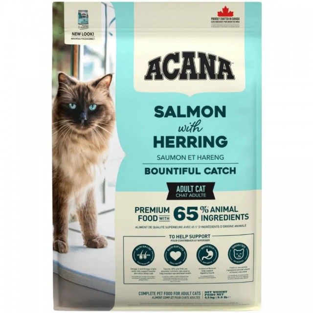 Acana Bountiful Catch Somon ve Ringa Balıklı Yetişkin Kedi Maması 4.5 Kg