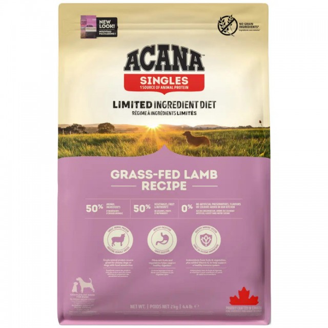 Acana Singles Grass-Fed Lamb Tüm Irklar ve Yaşam Evreleri İçin Köpek Maması 2 Kg