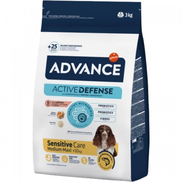 Advance Sensitive Somonlu Orta ve Büyük Irk Yetişkin Köpek Maması 3 Kg