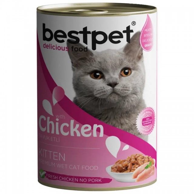 Bestpet Kitten Tavuklu Yavru Kedi Konservesi Gravy 400 Gr