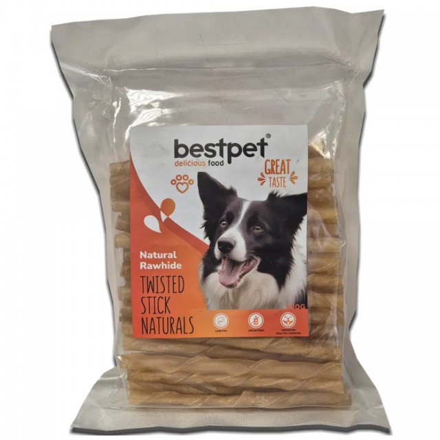 Bestpet Twisted Stick Naturals Doğal Burgu Çubuğu Köpek Ödülü 350 Gr