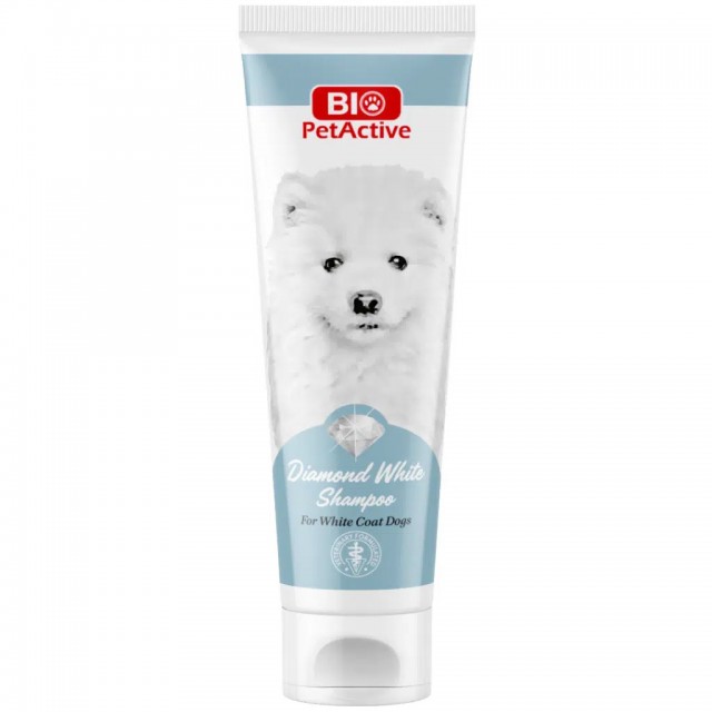Bio PetActive Diamond White Shampoo Beyaz Tüylü Köpekler İçin Şampuan 250 ML