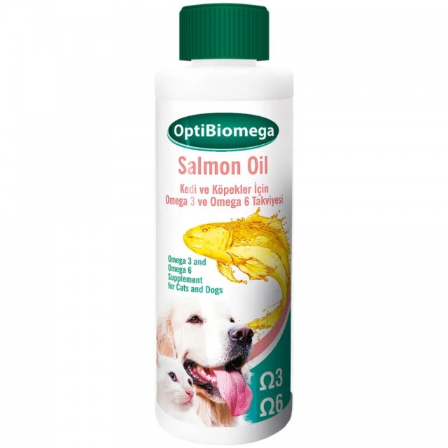 Bio PetActive OptiBiomega Salmon Oil Kedi ve Köpekler İçin Omega 3 ve 6 Somon Yağı 250 ML