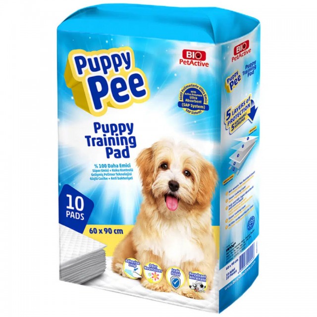 Bio Petactive Puppy Pee Ultra Emici Köpekler İçin Çiş Pedi 60 x 90 Cm 10 Lu Paket
