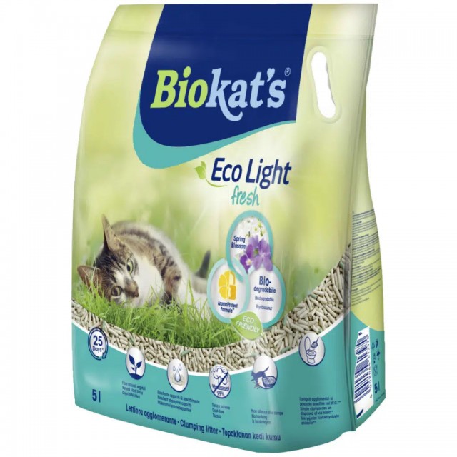 Biokat's Eco Light Fresh Spring Blossom Pelet Kedi Kumu 5 Litre