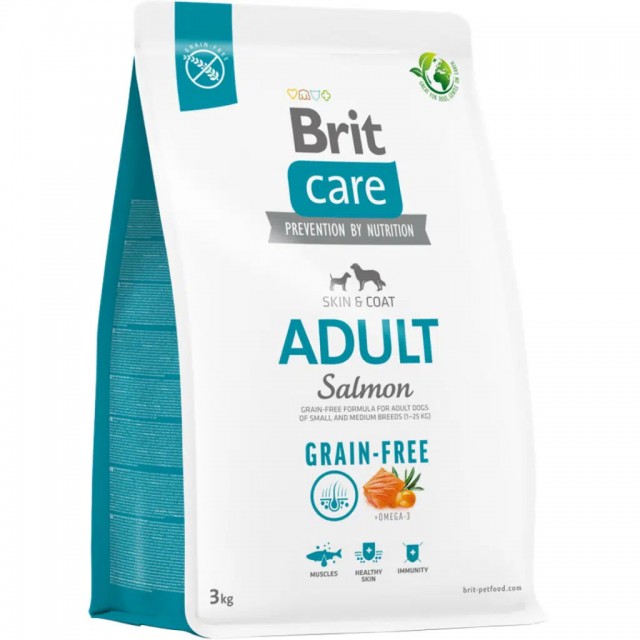 Brit Care Skin & Coat Tahılsız Somonlu Deri ve Tüy Hassasiyeti Olan Yetişkin Köpek Maması 3 Kg