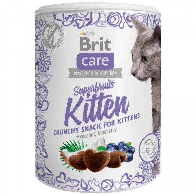Brit Care Superfruits Snack Tahılsız Yavru Kedi Ödülü 100 Gr