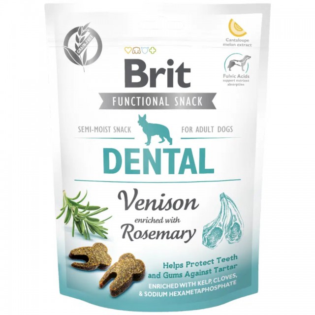 Brit Care Functional Snack Dental Geyik Etli ve Biberiyeli Köpek Ödülü 150 Gr
