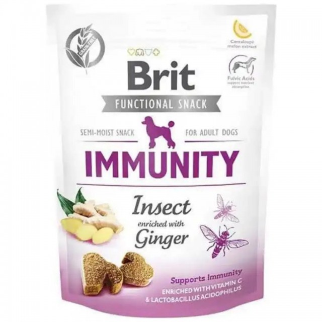 Brit Care Functional Snack İmmunity Böcek Proteinli ve Zencefilli Köpek Ödülü 150 Gr