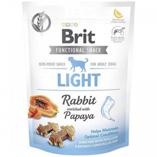 Brit Care Functional Snack Light Tavşanlı ve Papayalı Köpek Ödülü 150 Gr