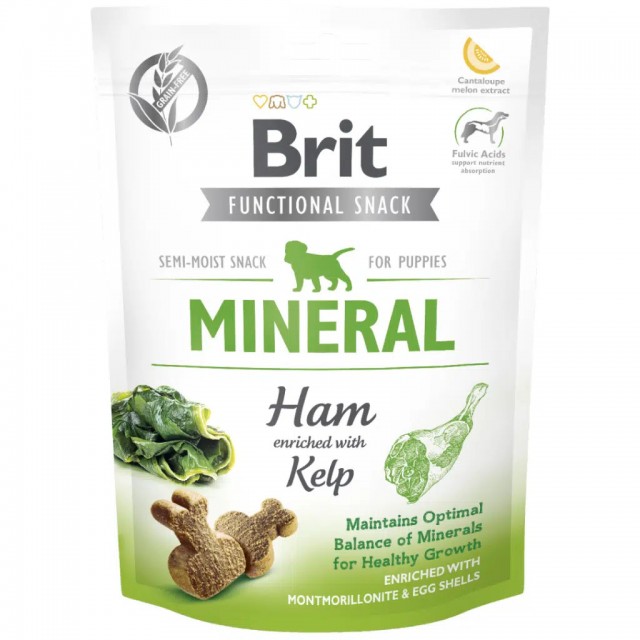 Brit Care Functional Snack Mineral Jambon ve Deniz Yosunlu Yavru Köpek Ödülü 150 Gr